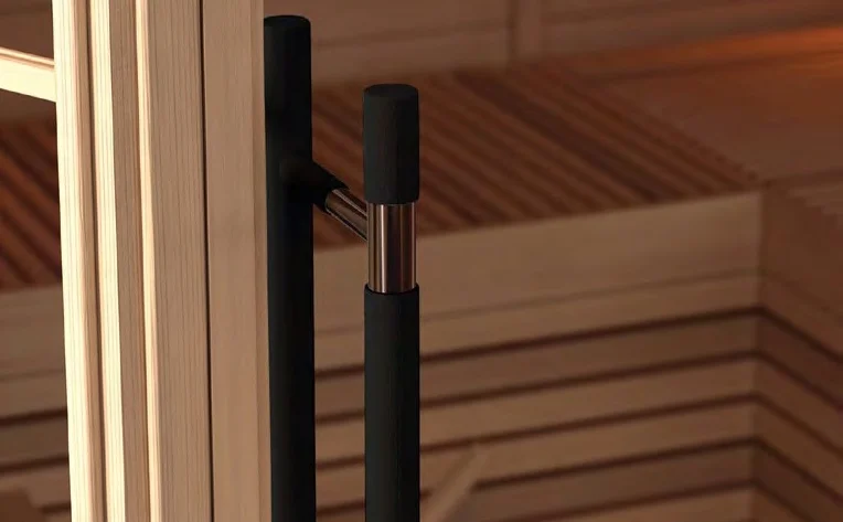 Black vertical SAWO door handle bar