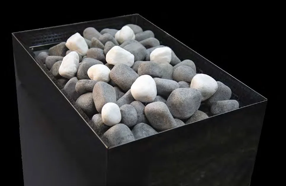 SAWO Olivine Diabase and Decorative White Quartz sauna stones
