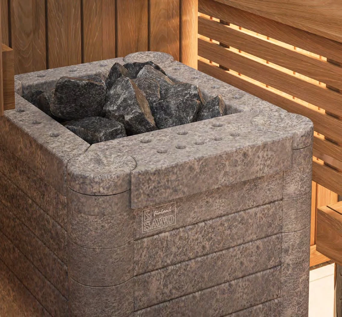 SAWO Nimbus Combi tall soapstone heater