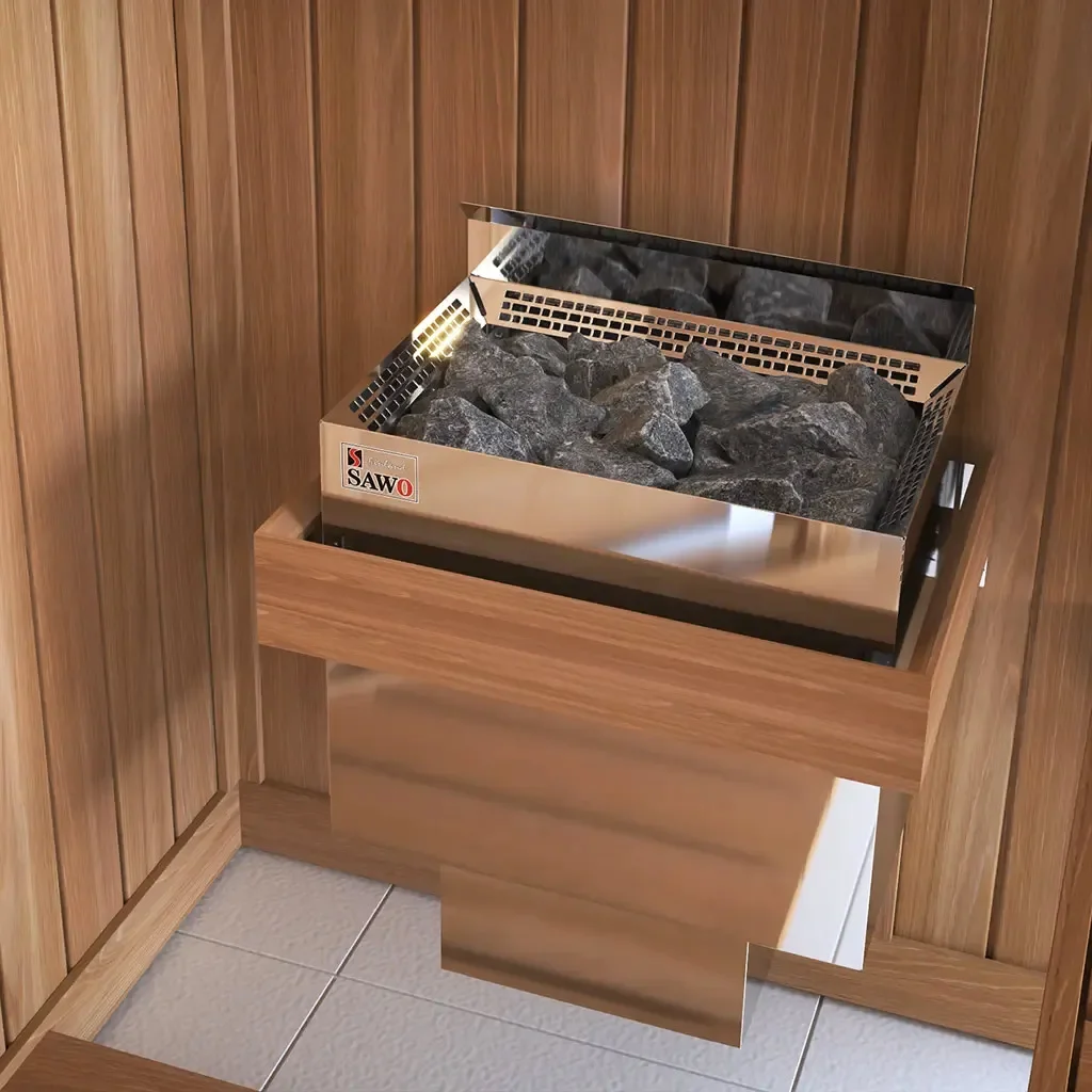 Stainless SAWO Nordex wall-mounted heater