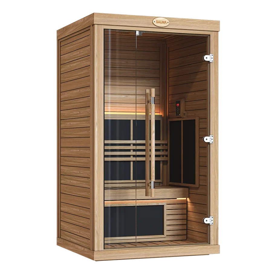 SAWO Infrared Sauna Room 1111-IR-D, 2-person cabin, cutout render