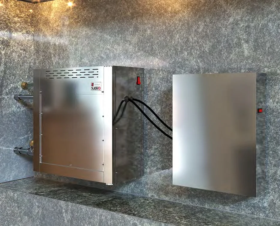 SAWO STN-S steam generator mounted on a granite wall