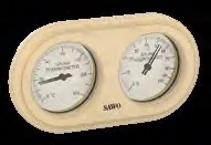 SAWO combined thermometer and hygrometer in a wooden frame